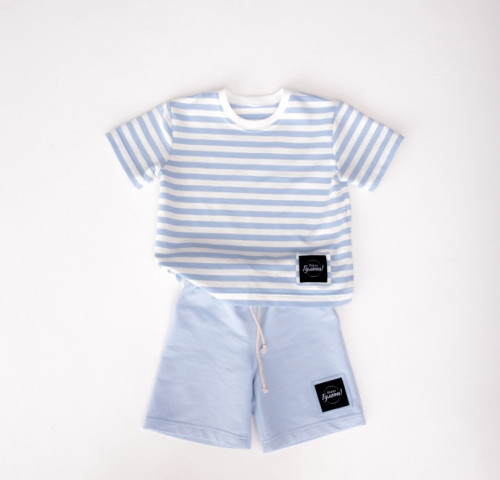 Костюм летний Тельняшка, голубой